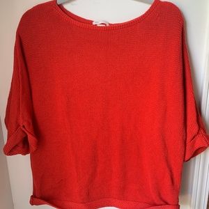 Orange-Red Oversized Sweater